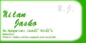 milan jasko business card